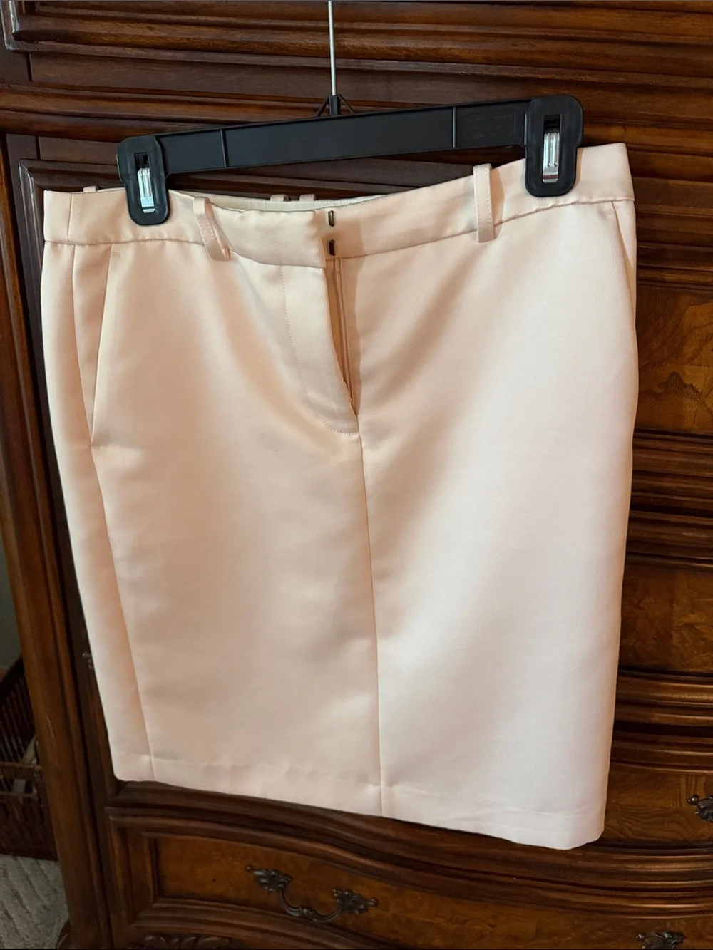 JCrew satin pencil skirt (trouser style)